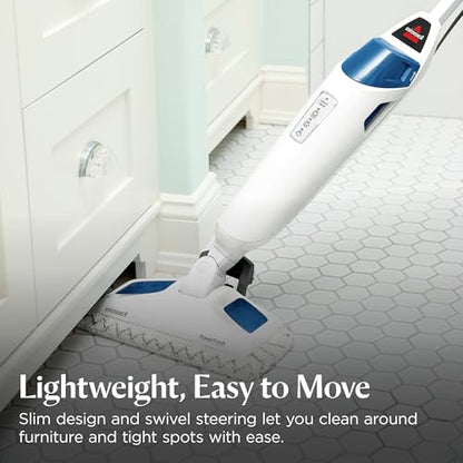 BISSELL Steam Mop 1940A PowerFresh Floor Steam Cleaner for Hard Wood & Tile with Natural Sanitization, Easy Scrubber, Variable Steam, 12” Cleaning Path - style: PowerFresh Steam Mop