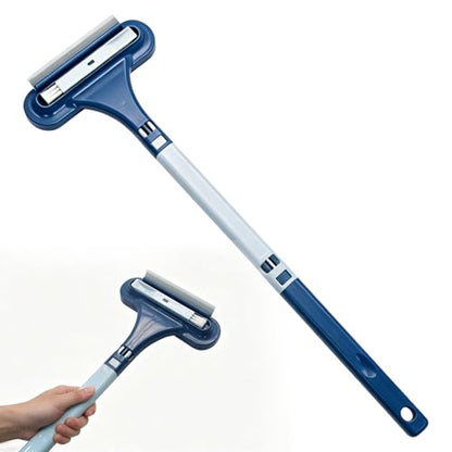 Window Screen Cleaning Brush, 2026 Upgraded 3 in 1 Mesh Cleaner Brush, Window Screen Cleaner Tool with Squeegee, Multifunctional Screen Brush, Double Sided Wet & Dry Dual Use (Blue )