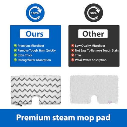 6 Pack S3501 S3601 Steam Mop Replacement Pads for Shark S3501 S3601 S3550 S3801 S3901 S3601D S3801CO S3901D S3455K S2902 SE450 Steam and Scrub Pocket Mop Steamer Pads Washable - color: 6 Pack Gray