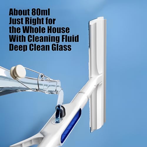 Atlodas Squeegee for Window Cleaning with Spray, Squeegee Window Cleaning Kit with Sprayer, 46-inch Extension Pole, Dual Side Mist Retractable Window Removable Glass Cleaning Mop (1 pcs) - color: 1 Pcs