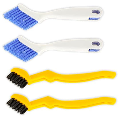 4pcs Bathroom Gap Cleaning Brush, Small Crevice Cleaning Brushes, Hand-Held Groove Gap Cleaning Tools, Sliding Door or Window Track Cleaning Brush, Ideal for Gaps, Crevices, and Window Tracks