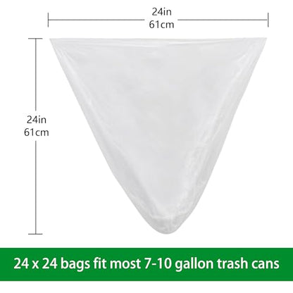 TYPLASTICS Trash Can Liners - Wholesale 1000 Count 7-10 Gallon Trash Bags on Perforated Roll Small Garbage Bags for Light Office Trash Bathrooms Hotels Recycling Commerical and Industrial 24" x 24" - size: 50 Count (Pack of 20)