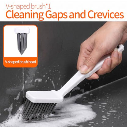 13PCS Window Sill Cleaner Tools - Deep Clean Crevice Cleaning Brush for Window/Door Tracks, Sill, Tile Lines, Kitchen Gunk, Bathroom Counters - size: 13Pcs