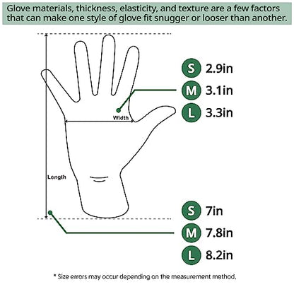 Youneedthat Nitrile Glove Liners for Eczema, 20-Count Aerosilver Safety Gloves with Non-Slip Grip, White (S, M, L) Food Prep - size: Medium (Pack of 10)