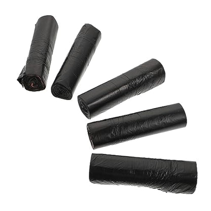 Extra Thick Drawstring Trash Bags 5pcs Large Portable Garbage Bags for Home Use Black and White Heavy Duty Rubbish for Kitchen and Cleaning