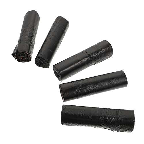 Extra Thick Drawstring Trash Bags 5pcs Large Portable Garbage Bags for Home Use Black and White Heavy Duty Rubbish for Kitchen and Cleaning