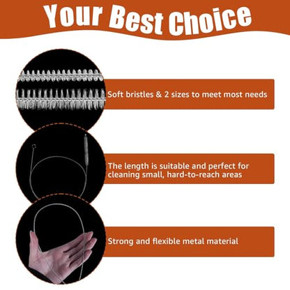4PCS Tube Cleaner Brush 39 Inches Extra Long Straw Cleaner Brush with Soft Nylon Bristle for Cleaning Straw, Kegerator, Feeding Tube, Line, and Pump - color: 4pcs-white