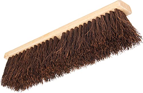 SPARTA Flo-Pac Garage Sweep with Palmyra Bristles, Heavy Duty Broom Head for Indoor and Outdoor Use on Rough Surfaces, 18" Long, 1 Count, Natural