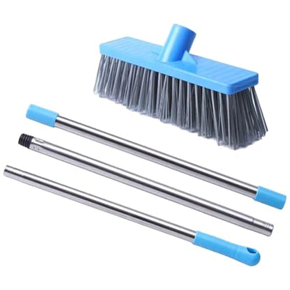 KESYOO Floor Scrubber Brush with Long Handle Stiff Bristle for Bathroom and Outdoor Tile Cleaning, Heavy-Duty Floor Scrubbing Tool for Shower and Deck Surfaces