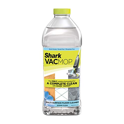 Shark VACMOP Multi-Surface Cleaner Refill 2L Bottle, Compatible with VM252 & VM180, Cleans & Disinfects Sealed Finished Floors, Stone, Laminate & Tiles, Spring Clean Scent, VCM60 - size: 67.6 Fl Oz (Pack of 1), style: Multi-Surface Cleaner