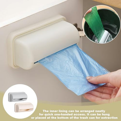 2 Pcs Trash Bag Dispenser,Garbage Bag Dispenser For Inside Trash Can,Trash Can Liner Dispenser For Bottom Of Can, Wall Mount Garbage Bag Dispenser Kitchen Bathroom Toilet Storage Organization
