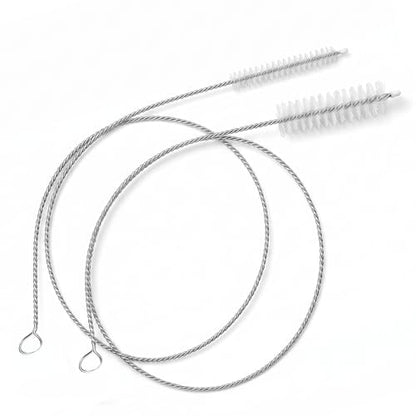 39 Inch Long Pipe Cleaner Brush 2-in-1 Set, 0.25 & 0.5 Inch Diameter Nylon Tube Brushes for Refrigerator Drain Pipe, Aquarium Tube, Coffee Machine, Washing Machine, Air Conditioner