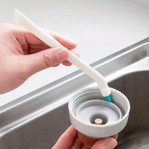 2PCS Multi-Purpose Kitchen Gap Cleaning Brushes, Creative Crevice Brush for Bottle Caps & Cup Lids, Small Spiral Detail Scrubber for Tight Spaces, Grooves and Threads, Manual Deep Cleaner