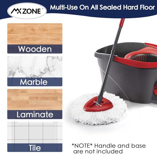 Spin Mop Head Replacement for O Ceda Mop Replace Head Triangle Mop Refills, Microfiber, White, 5 Packs - size: 5pcs 1-Tank Mop White