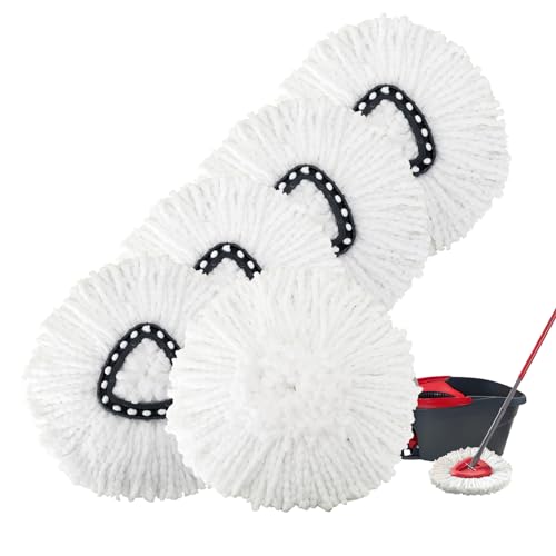 5 Pack Spin Mop Replacement Heads Mop Refills Microfiber Mop Replace Heads Safe for All Hard-surfaced Floors - size: 5 Pack Mop Replace Heads
