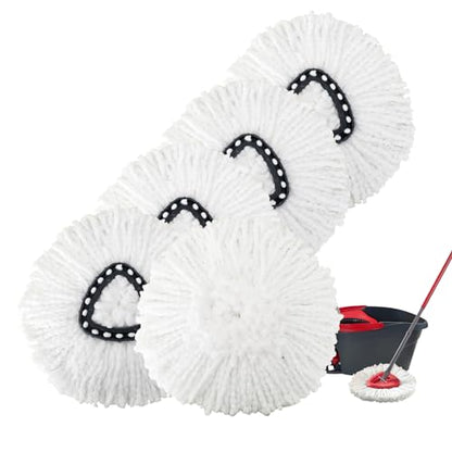 5 Pack Spin Mop Replacement Heads Mop Refills Microfiber Mop Replace Heads Safe for All Hard-surfaced Floors - size: 5 Pack Mop Replace Heads