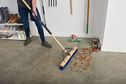 Harper 20201044 24 in. Indoor/Outdoor Dry All-Purpose Push Broom with Dual Bristles, for Dust, Gravel, Debris - style: All-Purpose Multi-Surface Push Broom
