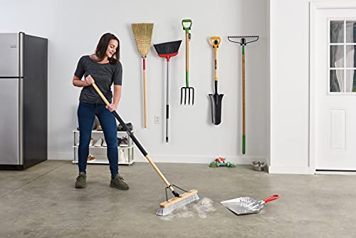 Harper 24 Inch Indoor Smooth-Surface Push Broom with Flagged Bristles for Sand, Saw Dust, Wood Shavings and Pet Hair in Garages, Warehouses, and Workshops - style: Indoor Smooth-Surface Push Broom
