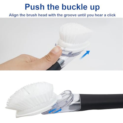 CELOX Dish Brush with Soap Dispenser, Kitchen Brush for Pans, Dishes