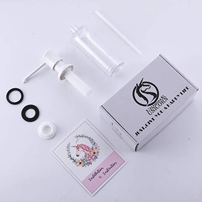 White Sink Soap Dispenser for Kitchen Sink (White), Built-in and Refill-from-Top Design with Liquid Hand & Dish Soap Bottle - color: White, size: with Bottle