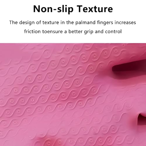 KINGFINGER Rubber Latex-Free Waterproof Dishwashing Gloves,2 Pair Medium Long Cuff Flock Lining Household Cleaning Gloves - size: 2 Pair (Pack of 1)