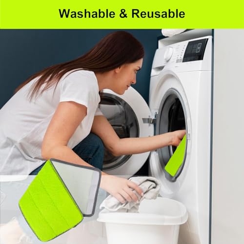 Replacement Microfiber Mop Pads for Libman Rinse 'n Wring Mop and Bucket System, Washable Reusable Wet & Dry Cleaning Refill Head for Multi-Surface Floor-6 Pack - color: 6 Pack