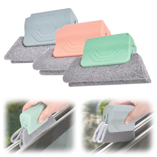 Magic Window Track Cleaner, 2025 New Groove Cleaning Brush Tools Set, Hand-held Window Track Cleaner Brushes Tools for Window lides Gaps Tile Lines Shutter Car Vents (Mix, 3PCS) - color: Mix, size: 3PCS