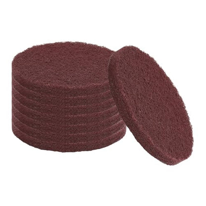uxcell 8Pcs Scrubber Scouring Pad, 4 Inch 800 Grits Drill Power Brush Hoop and Loop Scrub Pads Discs Polishing Pad for Household Furniture Automotive Cleaning, Dark Red - color: Dark Red, size: 4 Inch 800 Grits