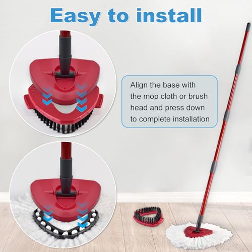 Mop Heads Replacements for Ocedar, Mop Replace Head for O Cedar, Mop Heads for O Cedar, Mop Replace Head for Cedar, Mop Heads for O Cedar Spin Mop Include 2 Pack Mop Refills & 2 Pack Scrubber Mop Head - size: for Ocedar 1 Tank