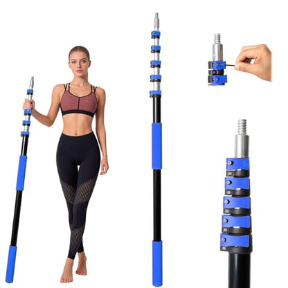 30FT Reach Telescopic Extension Pole-5-24FT Multi-Purpose Extension Pole with Easy Flip Lock, Universal Twist-on Metal Tip, Lightweight Sturdy Aluminum Paint Roller Extension Pole for Window Cleaning - size: 24FT