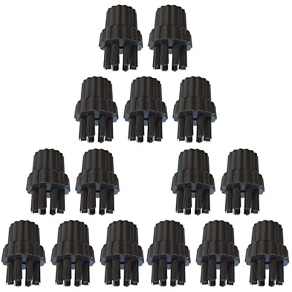 Yardwe 15Pcs Multi-Purpose Cleaning Machine Brush Set for Steam Cleaner and Washer Machine Household Appliance Brushes for Floors Surfaces Bathroom Cleaning Accessories