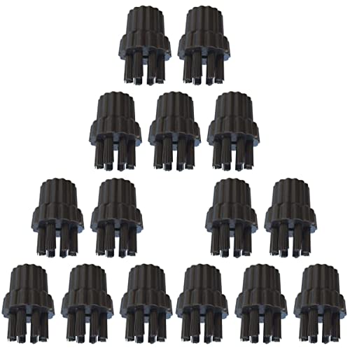 Yardwe 15Pcs Multi-Purpose Cleaning Machine Brush Set for Steam Cleaner and Washer Machine Household Appliance Brushes for Floors Surfaces Bathroom Cleaning Accessories