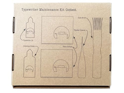 Maintenance Kit - Dust Brush, Typewriter Oil, Polishing Cream, Typebar Cleaner, Fibre Clothes