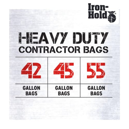 Contractor Trash Bags - Wing Tie Closure, 3 MIL Thick, Gusseted Bottom, Black - Heavy Duty Industrial Strength Garbage Bags (Pack of 72) - size: 1 Count (Pack of 72)