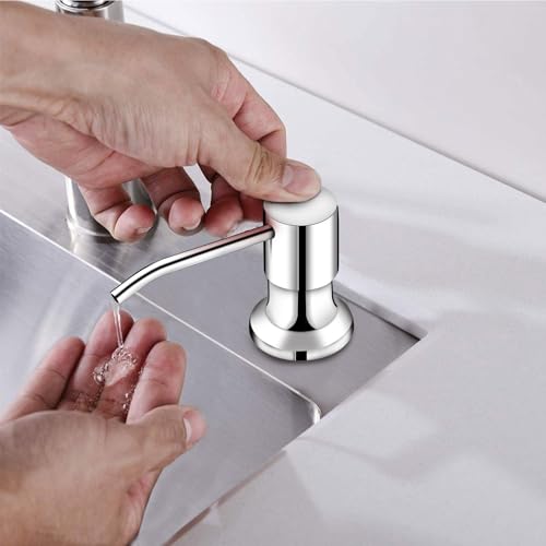 Sink Soap Dispenser, Kichen Sink SoapDispenser, 47" Extension Tube kit, Under Sink Soap Dispenser Pump, No Need More Refills （Chrome-2 Pack） - color: Chrome-2 Pack