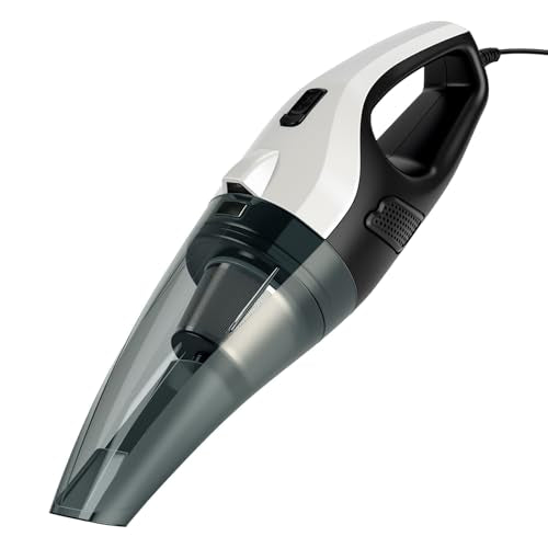 ezly Hand Held Car Vacuum Cleaner 6000PA Powerful Suction, Portable Mini Car Vacuum Cleaner, Handheld Vacuum with Washable Filter for Car/Office/Home, Pet Hair, Corded 13.12FT