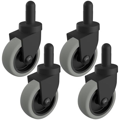 3 Inch Mop Bucket Replacement Casters Set of 4 Heavy Duty Non-Marking TPR Caster Wheels No Brake for Rubbermaid Mop Models 7570-l2,7571,7580,7581 Wavebrake(Black) - style: 3 Inch-19/32"x1-4/9"