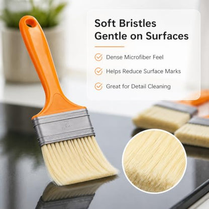 3 Pack Microfiber Duster Brush, Soft Bristles Detailing Brush Dusting Tools, Cleaning Brushes Duster for Auto Interior, Automotive Dashboard, Arts and Crafts, Digital Product, Keyboard