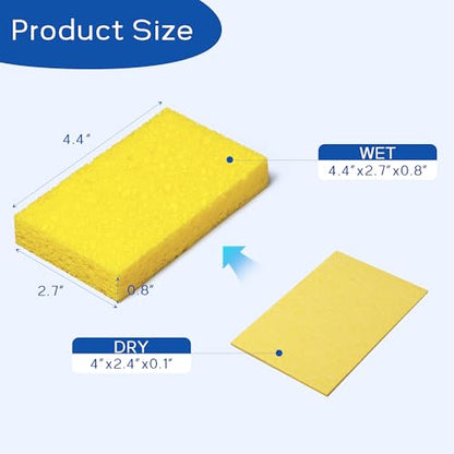 ARCLIBER Cellulose Sponges,Heavy Duty Scrub Kitchen Sponge No Scratching,Pop Up Eco DIY (6 Pack) - color: Multicolor, size: 6 Count (Pack of 1)