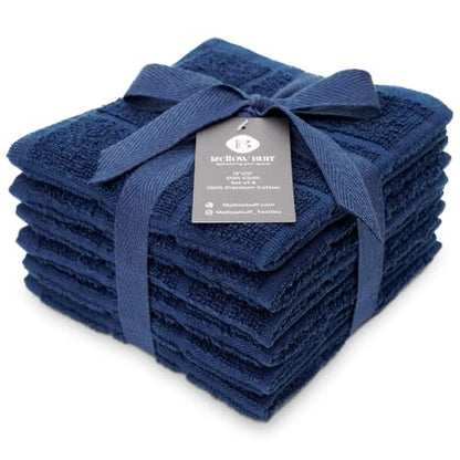100% Cotton Terry Dish Cloth & Dish Towel, 6 Pack, Super Soft and Absorbent Kitchen Towels, Perfect for Kitchen Cleaning and Dish Washing (Navy Blue 6 Pack) - color: Navy Blue 6 Pack