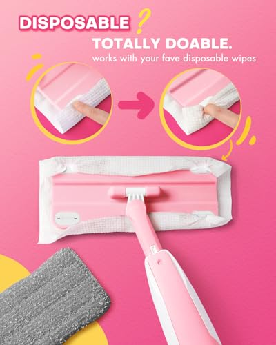 Pink Mini Spray Mop for Toddler-Girls Montessori Cleaning Toy that Real Spray Water,Pretend Playhouse Essentials for Girls Ages 3-8,Toddler Educational Housekeeping Set - size: Pink, style: Spray Mop