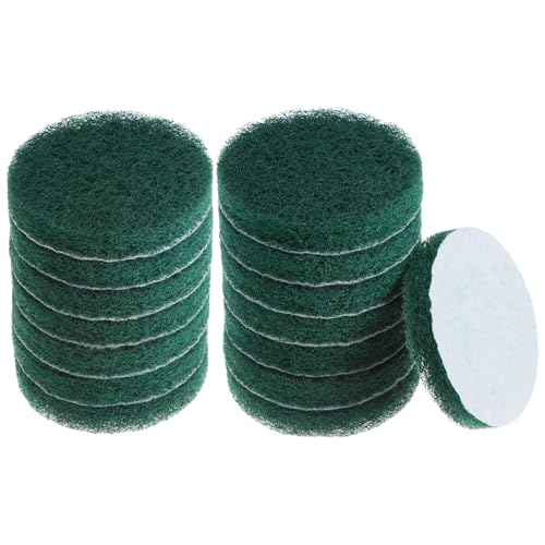 HARFINGTON 15pcs Drill Power Brush 4 Inch Tile Scrubber Scouring Pads 150-240 Grit for Bathroom Kitchen Household Cleaning - color: Green, size: 150-240 Grit