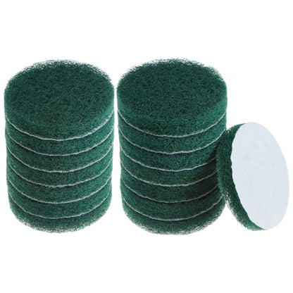 HARFINGTON 15pcs Drill Power Brush 4 Inch Tile Scrubber Scouring Pads 150-240 Grit for Bathroom Kitchen Household Cleaning - color: Green, size: 150-240 Grit