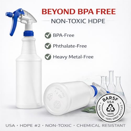 Bar5F Professional Sprayer 24-Ounce - 20 Foot Spray, Bleach Resistant, Adjustable Nozzle, All-Purpose, 3-Pack