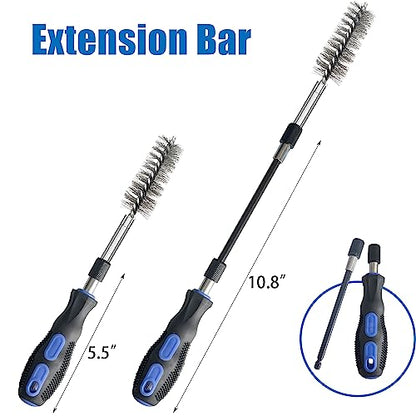 Sutekus Wire Brush Set Bore Cleaning Brush Set with 1/4 Inch Hex Shank Assorted Cleaning Brushes for Power Drill Impact Driver