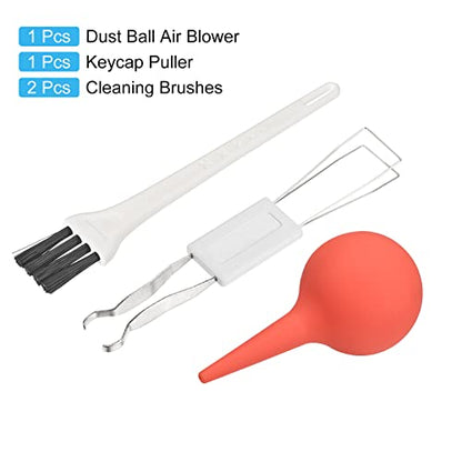MECCANIXITY Rubber Ball Air Blower 30ml Blowing Pump Cleaner Circuits Clean Tool with Keycap Puller Remover Tool Set with 2 Brushes for Laptop/Computer Keyboard