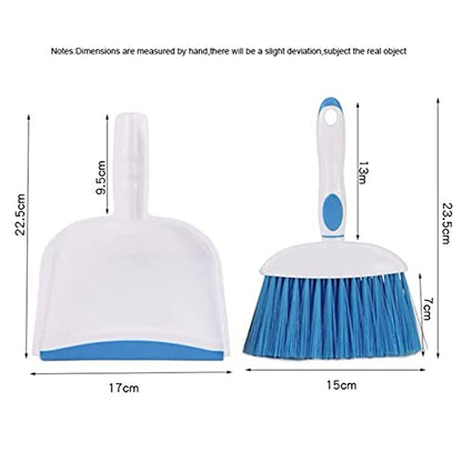Mini Broom and Dustpan Set-Mini Whisk Set for Desk, Housekeeping, Office, Kitchen, Pet Nest, etc.,Daily Cleaning Necessity Plastic Mini Dustpan Set (Gray) - color: Gray