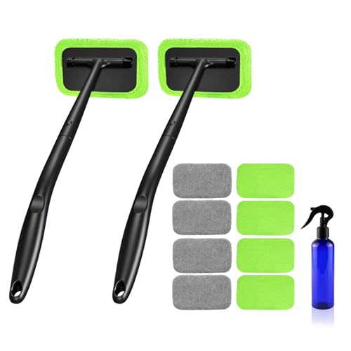 Xindell Windshield Cleaner Tool – Inside Car Window Cleaning Kit with 22“ Detachable Handle, Interior Windshield Squeegee for Clear Vision, Auto Detailing Kit for Car, Home & Outdoor Windows - size: 2pack