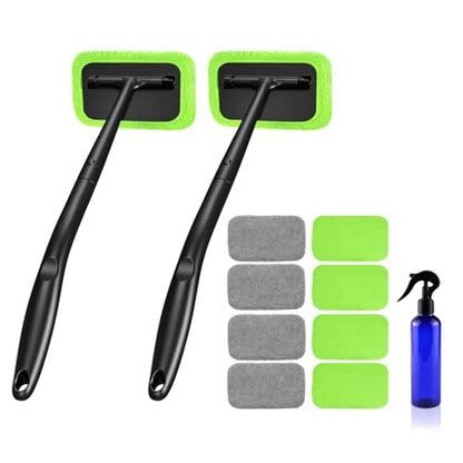 Xindell Windshield Cleaner Tool – Inside Car Window Cleaning Kit with 22“ Detachable Handle, Interior Windshield Squeegee for Clear Vision, Auto Detailing Kit for Car, Home & Outdoor Windows - size: 2pack