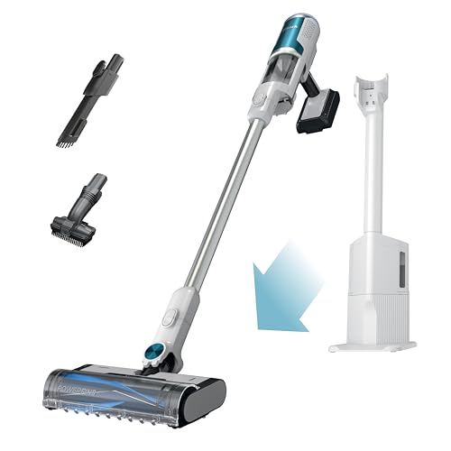 Shark Clean & Empty Cordless Stick Vacuum & Auto-Empty System | HEPA Filter | Lightweight, Portable, Rechargeable | Stick Vacuum for Pet Hair | Carpets & Hard Floors | 40-Min Runtime | White | BU3521 - style: Clean & Empty (Basic)